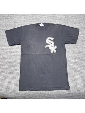 Vintage 90S Chicago White Sox Baseball T-Shirt Large Majestic Men’s Rare Black